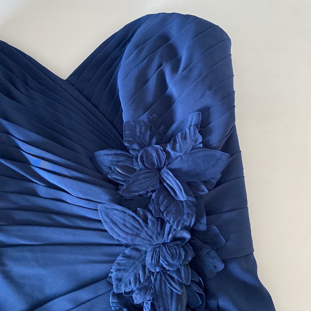 Allure Bridals - Navy Blue Strapless Short Cocktail Formal or Bridesmaids Dress - Picture 2 of 7
